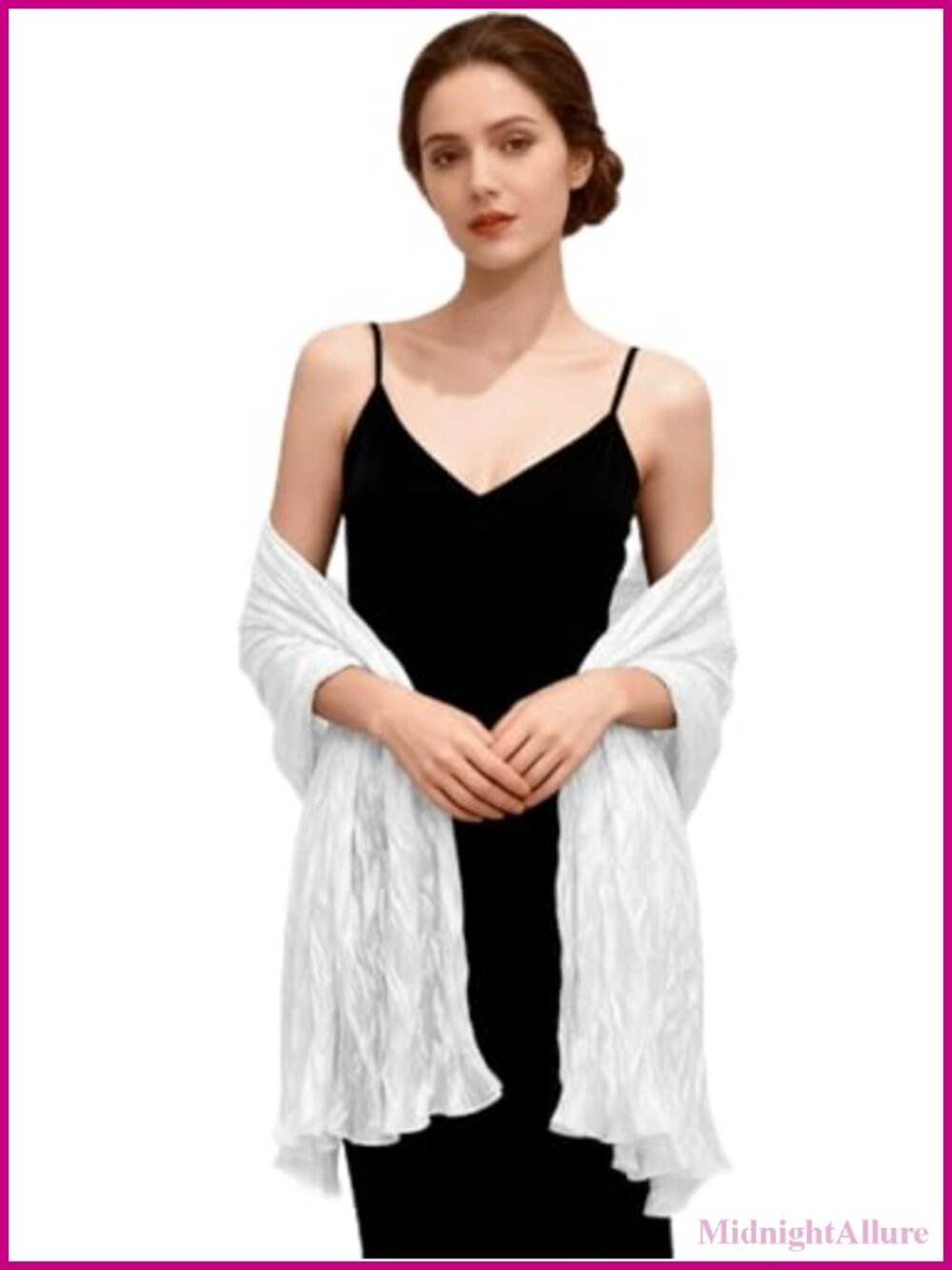 Crushed Velvet Shawl Wrap Evening Wedding Scarf